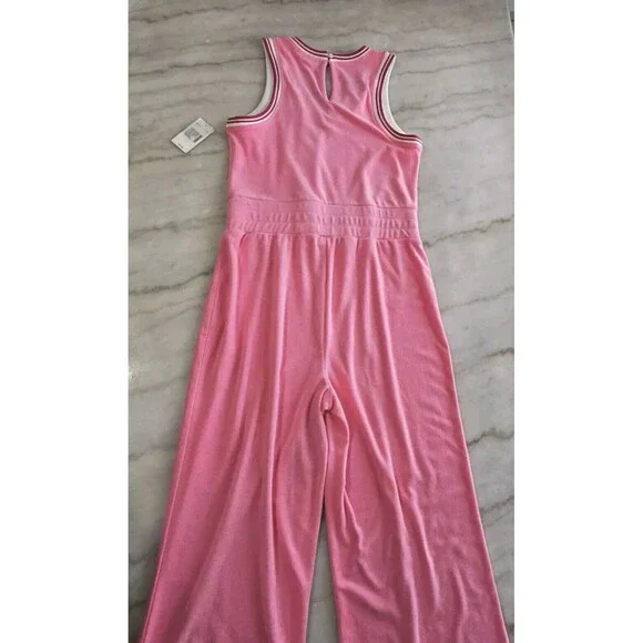 NWT Juicy Couture Light PINK Terry Capri Length Jumpsuit, New - Picture 5 of 16
